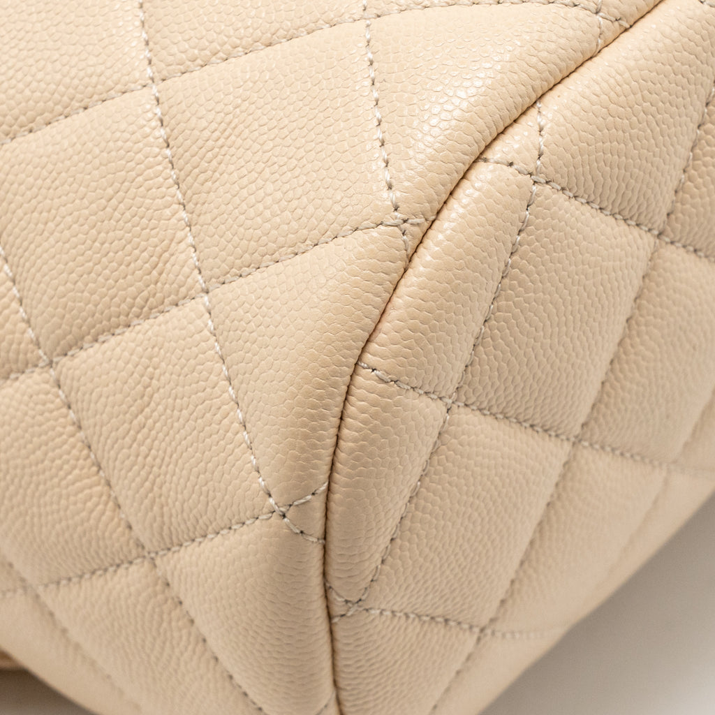 Chanel Urban Spirit backpack caviar beige LGHW (microchip)