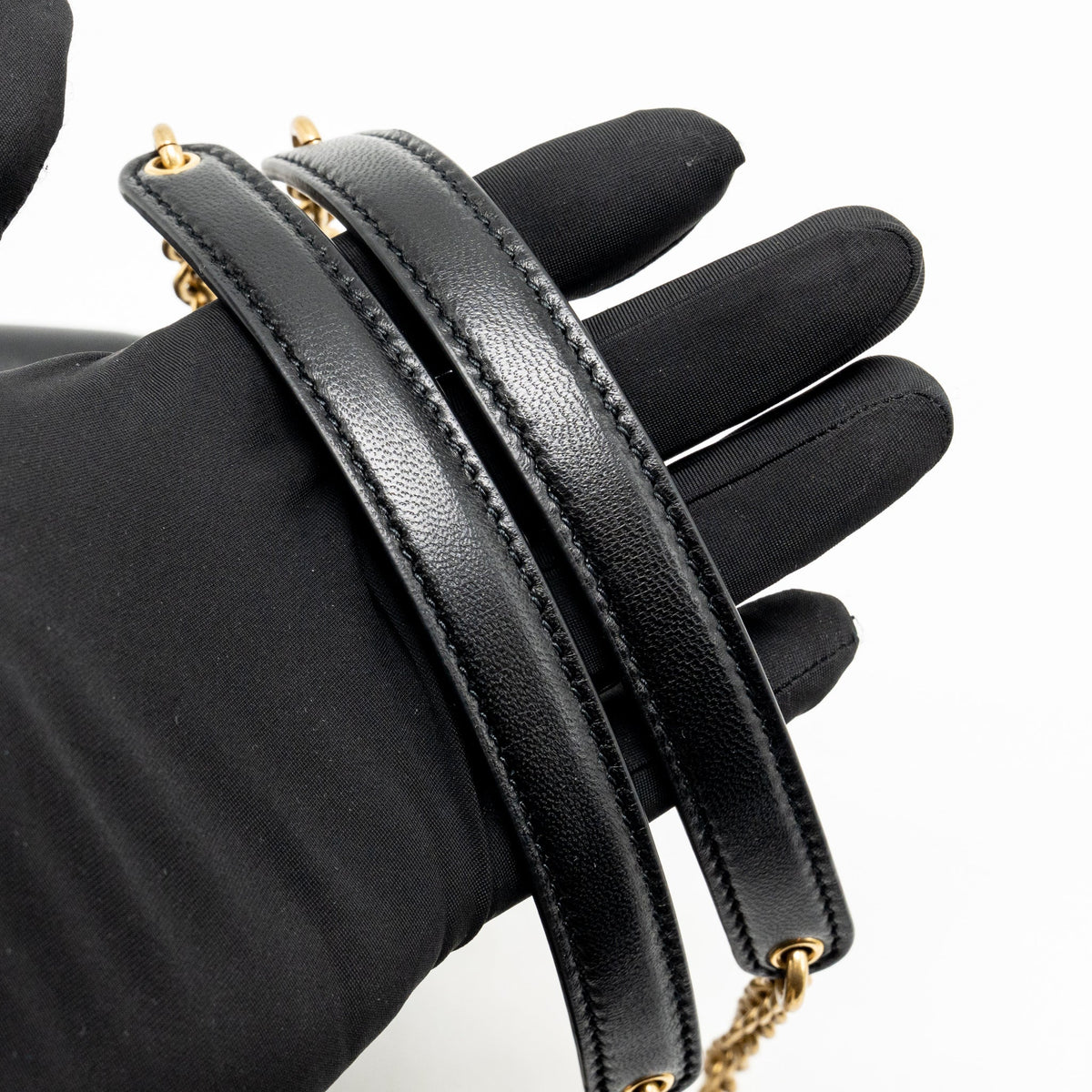 Saint Laurent/YSL Jamie Pochon Shoulder Bag Lambskin Black GHW