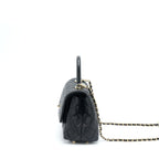 CHANEL SMALL COCO HANDLE CAVIAR BLACK LGHW (MICROCHIP)