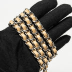 CHANEL CLASSIC WALLET ON CHAIN CAVIAR BEIGE SHW (MICROCHIP)