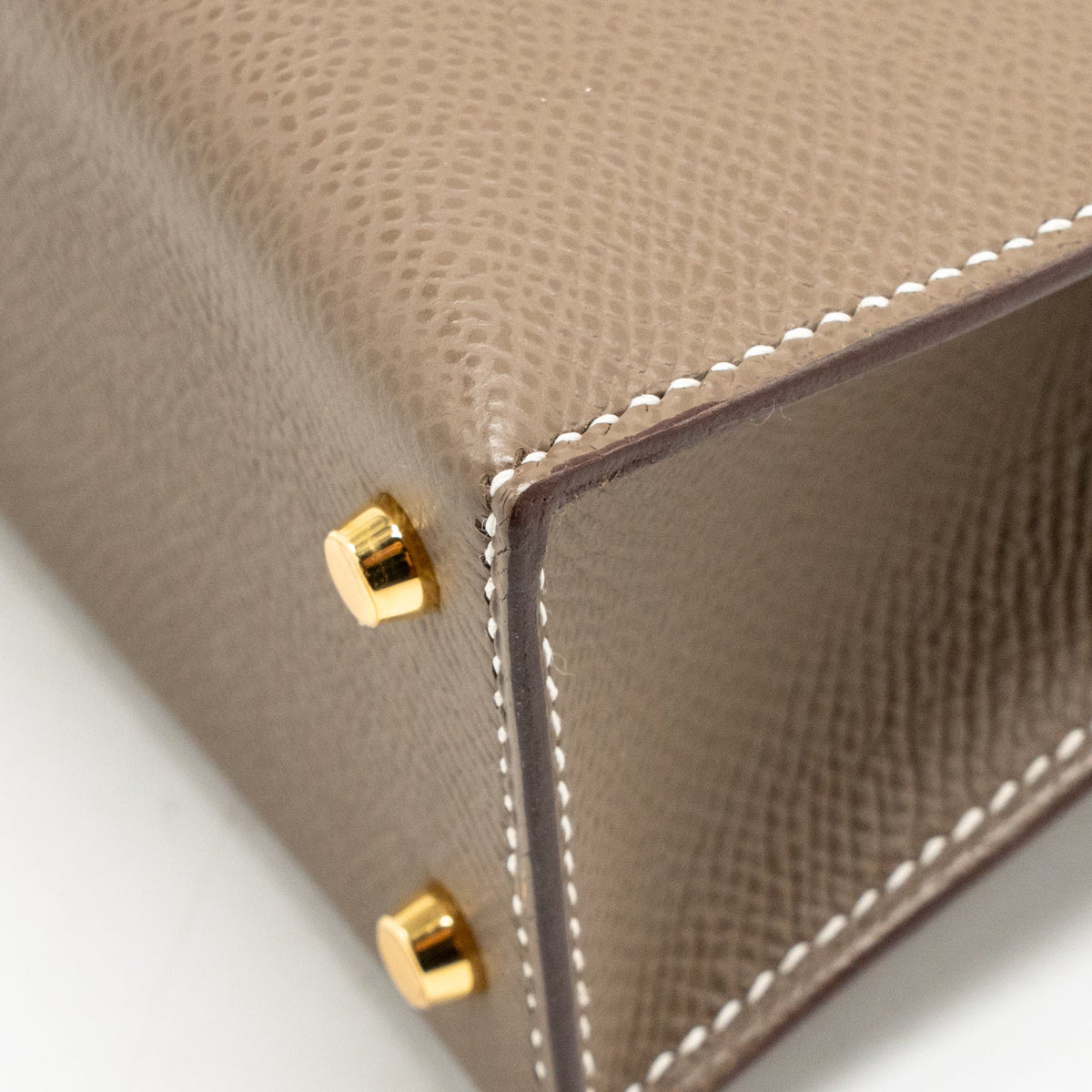 Hermes Mini Kelly Epsom Etoupe GHW