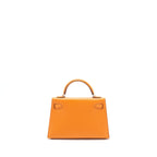 Hermes Mini Kelly Ⅱ Verso Chevre Mysore sanguine / orange SHW
