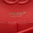 CHANEL MEDIUM CLASSIC DOUBLE FLAP BAG RED LGHW SERIAL29