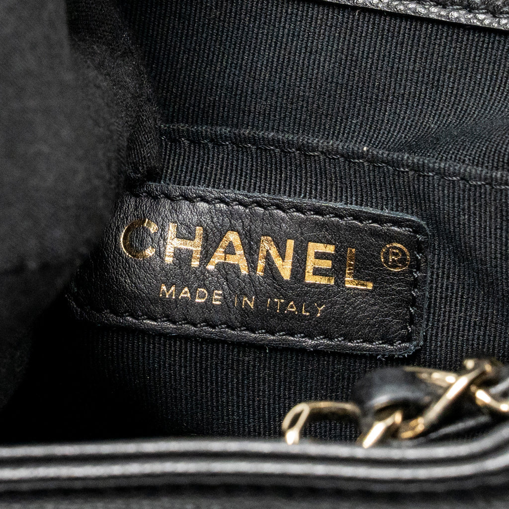 CHANEL TRIPLE POCKET BACKPACK CAVIAR BLACK LGHW (MICROCHIP)