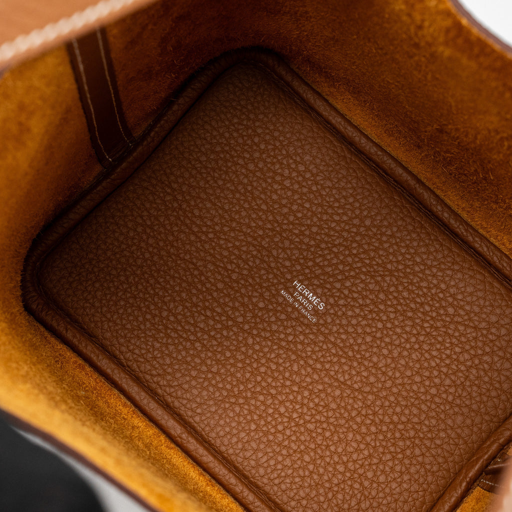 Hermes Picotin 18 Clemence Gold SHW