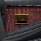 CHANEL 2.55 REISSUE WALLET ON CHAIN CHEVRON AGED CALFSKIN BLACK BRUSHED GHW (MICROCHIP)