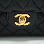 CHANEL CLASSIC DOUBLE FLAP MEDIUM 25CM CAVIAR BLACK GHW