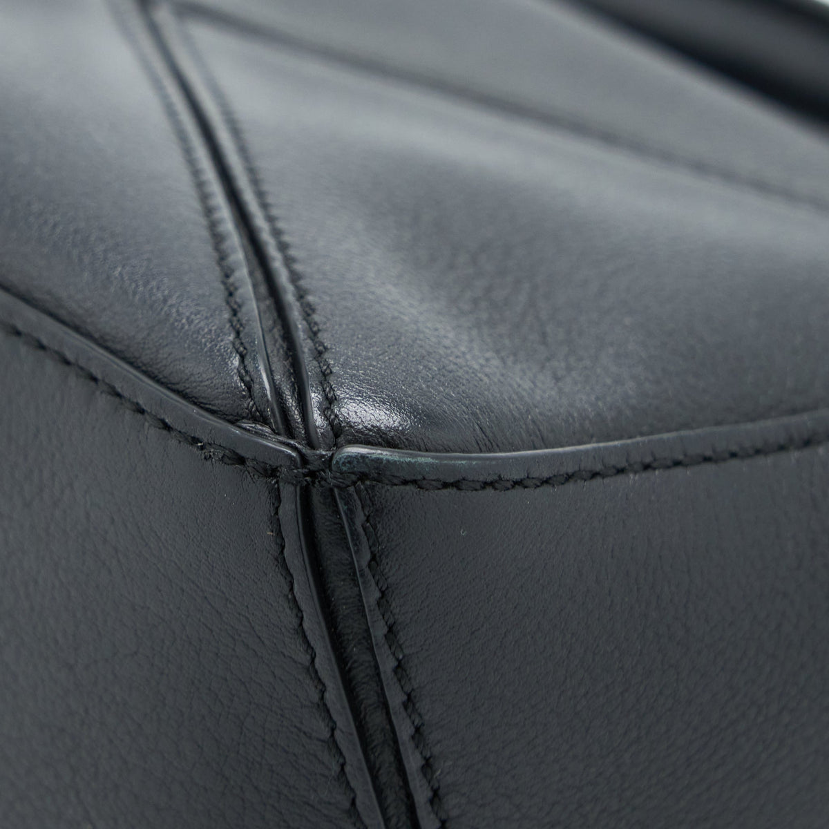 LOEWE MINI PUZZLE CALFSKIN BLACK SHW