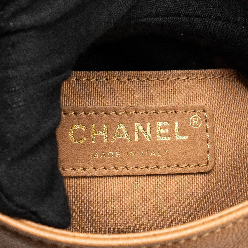 CHANEL TRIPLE PACK BACKPACK CAVIAR CARAMEL LGHW (MICROCHIP)