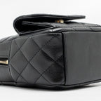 CHANEL MINI BACKPACK / CROSSBODY BAG CAVIAR BLACK LGHW (MICROCHIP)