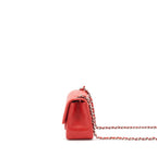 CHANEL MINI SQUARE FLAP BAG LAMBSKIN RED SHW