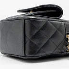 CHANEL MINI BACKPACK / CROSSBODY BAG CAVIAR BLACK LGHW (MICROCHIP)