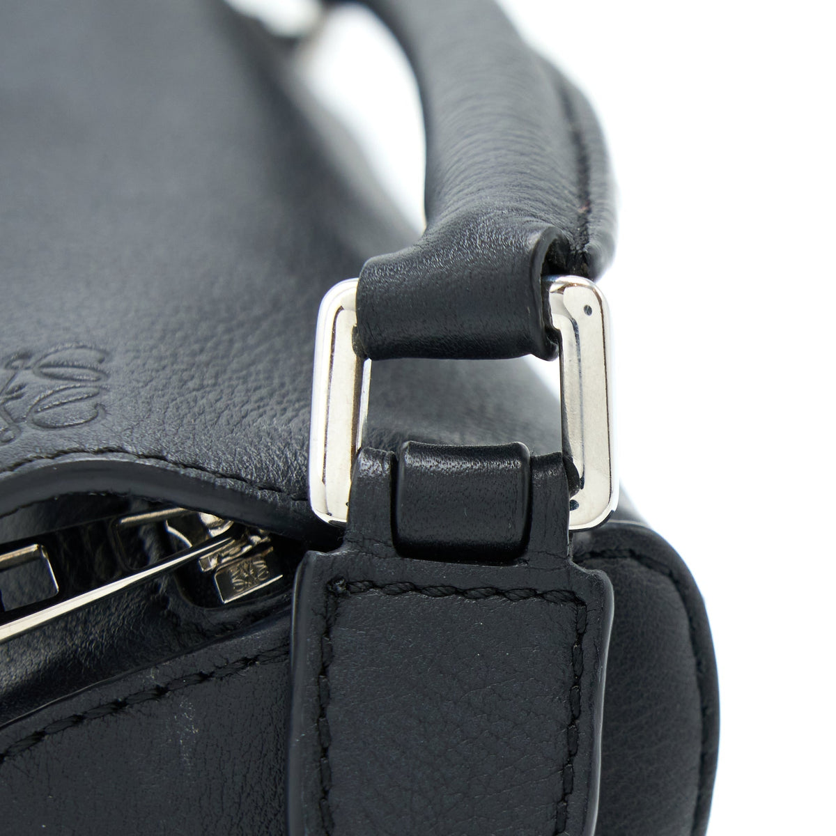 LOEWE MINI PUZZLE CALFSKIN BLACK SHW