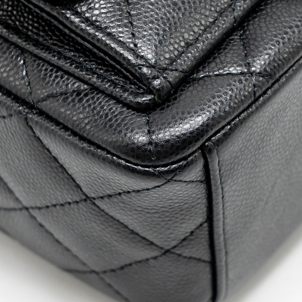 CHANEL MINI BACKPACK / CROSSBODY BAG CAVIAR BLACK LGHW (MICROCHIP)