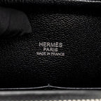 Hermes plume 28 fabric / leather orange / black SHW