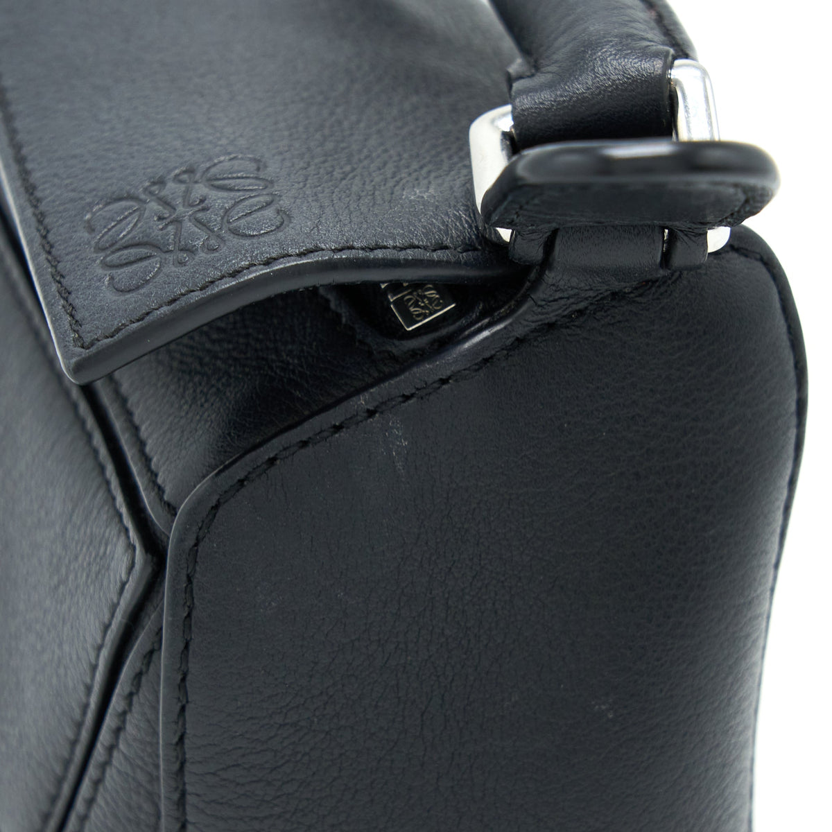LOEWE MINI PUZZLE CALFSKIN BLACK SHW