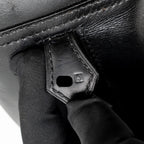 Hermes plume 28 fabric / leather orange / black SHW