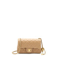 CHANEL 22B PEARL CRUSH MINI RECTANGULAR FLAP BAG LAMBSKIN DARK BEIGE GHW (MICROCHIP)