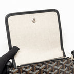 Goyard Plumet Pouch-Wallet Goyardine Canvas/Chevroches Calfskin Black SHW