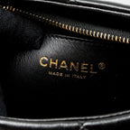 CHANEL 22K HOBO SHOULDER BAG LAMBSKIN BLACK BRUSHED GHW (MICROCHIP)