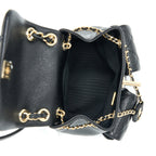 CHANEL 23P MINI TRIPLE PACK BACKPACK CAVIAR BLACK LGHW (MICROCHIP)