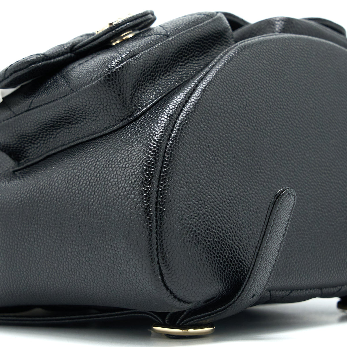 CHANEL 23P TRIPLE PACK BACKPACK CAVIAR BLACK LGHW (MICROCHIP)