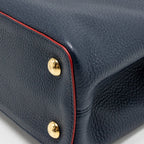 LOUIS VUITTON CAPUCINES PM TAURILLON LEATHER MARINE BLUE GHW