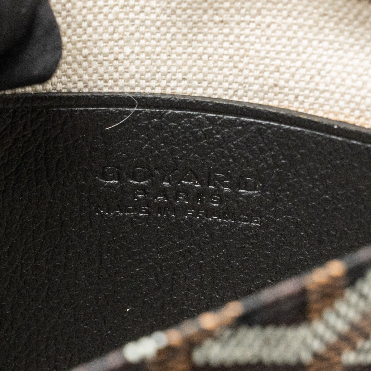 Goyard Plumet Pouch-Wallet Goyardine Canvas/Chevroches Calfskin Black SHW