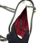 CHANEL CHEVRON SMALL GABRIELLE HOBO BAG WHITE/ BLACK