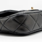 Chanel 23A Detailed Chain CC Flap Bag Lambskin Black GHW (Microchip)