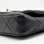 Chanel 23A Detailed Chain CC Flap Bag Lambskin Black GHW (Microchip)