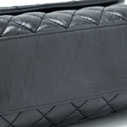 CHANEL SMALL COCO HANDLE AGED CALFSKIN SO BLACK WITH BLACK HARDWARE