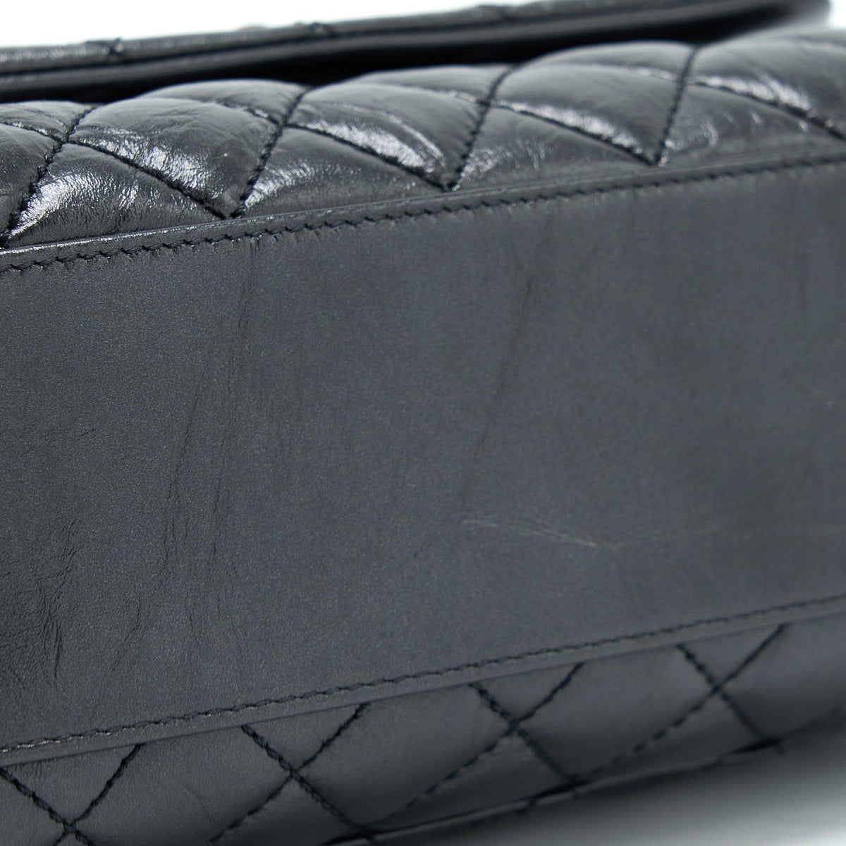 CHANEL SMALL COCO HANDLE AGED CALFSKIN SO BLACK WITH BLACK HARDWARE