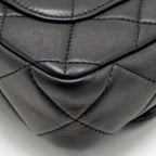 Chanel 23A Detailed Chain CC Flap Bag Lambskin Black GHW (Microchip)