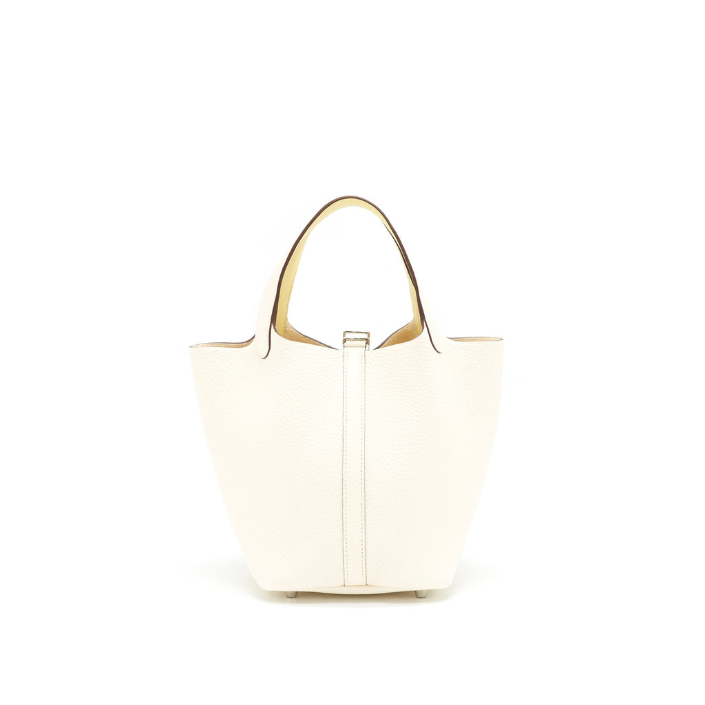 Hermes Picotin 18 Lock Bag Nata/ Jaune Poussin SHW