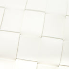 BOTTEGA VENETA WOOD METAL HANDLE SNAP POUCH WHITE MULTICOLOUR HARDWARE