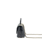 CHANEL MINI COCO HANDLE 20CM CAVIAR BLACK LGHW (MICROCHIP)