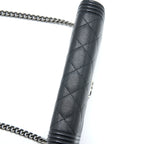 CHANEL BOY WALLET ON CHAIN CAVIAR BLACK RUTHENIUM HARDWARE (MICROCHIP)