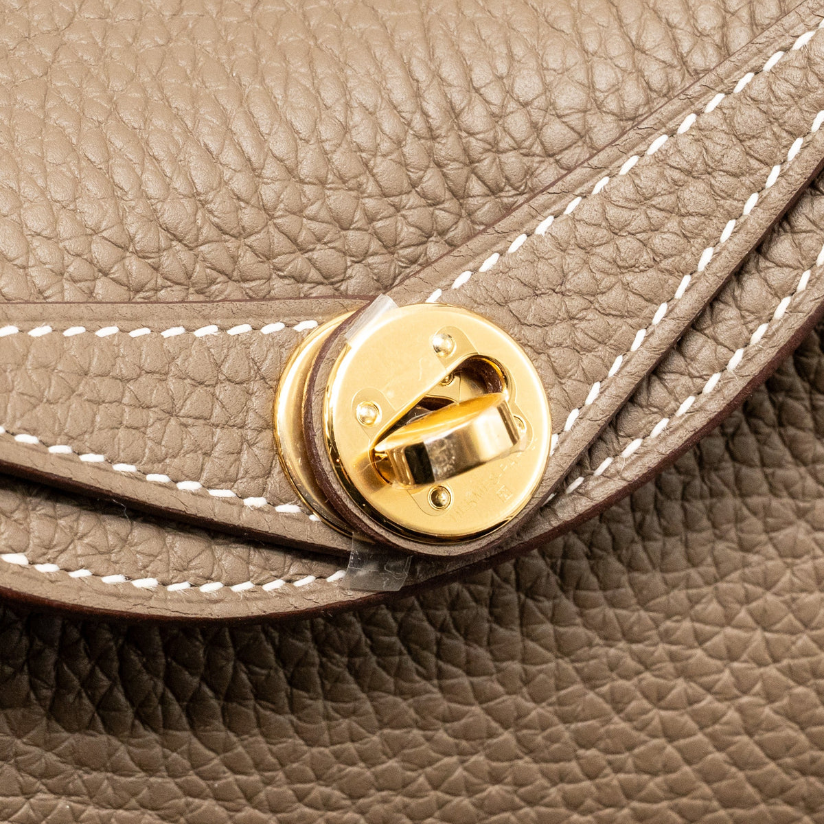Hermes Mini Lindy Clemence Etoupe GHW