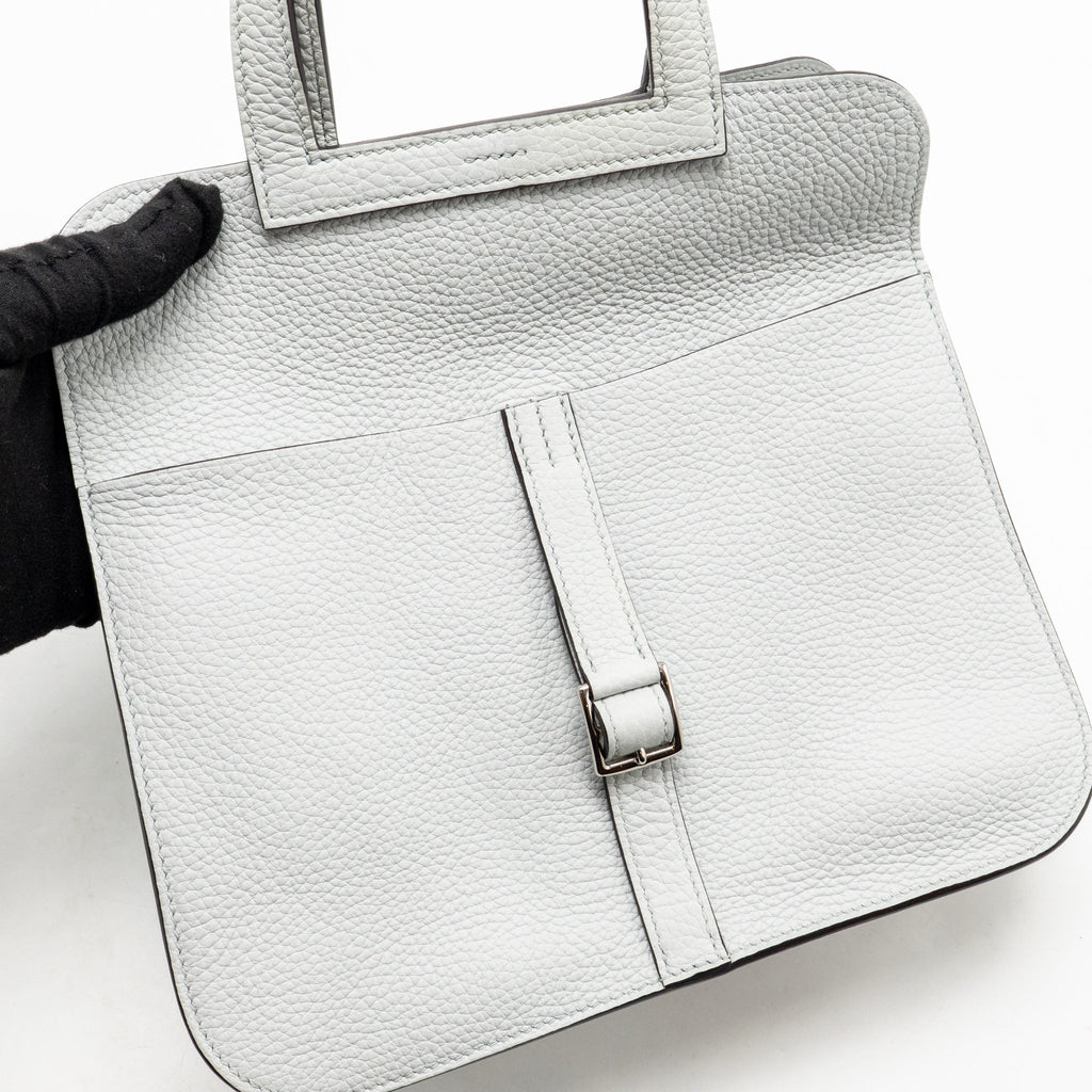 Hermes Halzan 25 Clemence Blue Pale SHW