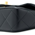 CHANEL MY PERFECT MINI FLAP BAG BLACK GHW (MICROCHIP)