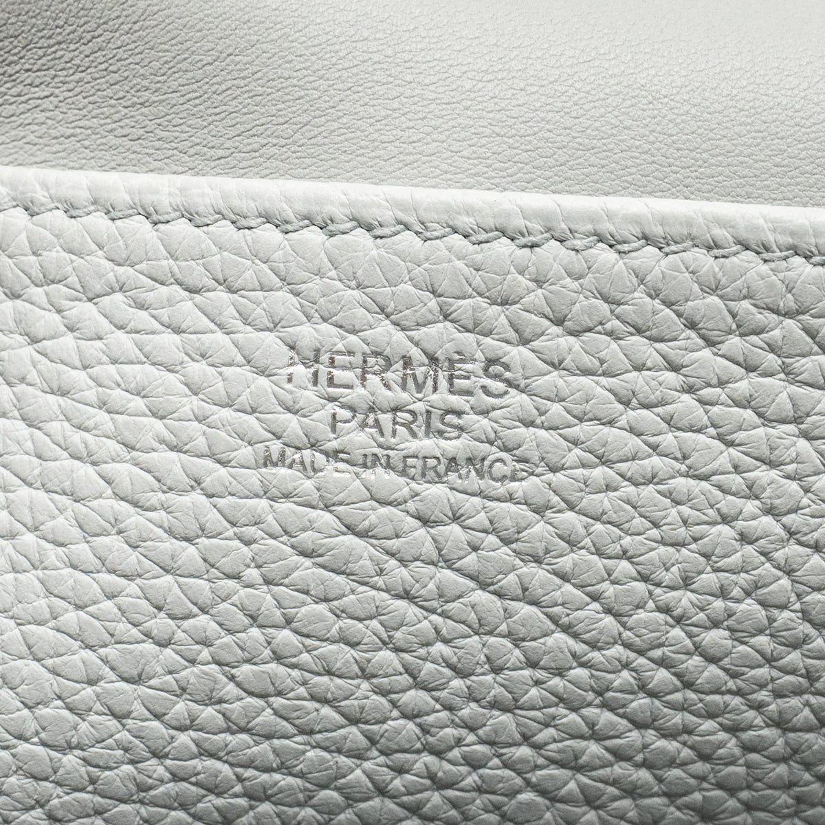 Hermes Halzan 25 Clemence Blue Pale SHW