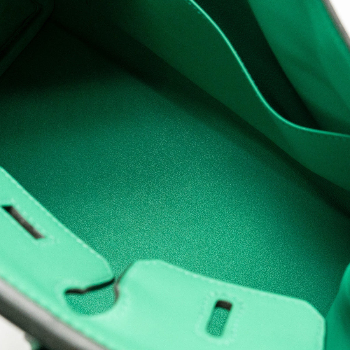 Hermes Birkin 25 Toile Quadrille/Swift Noir-Blanc-Menthe/Menthe SHW