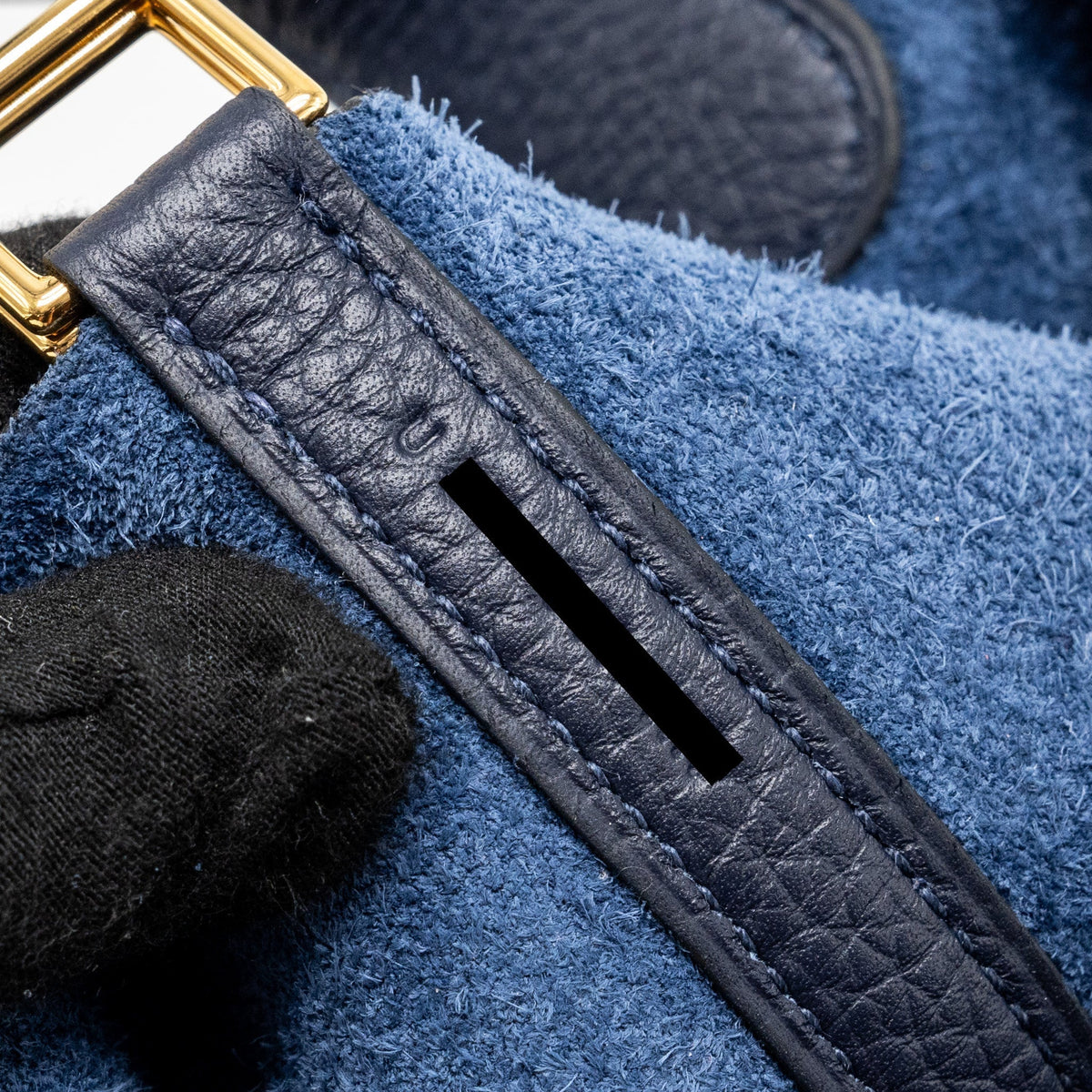 HERMES PICOTIN 18 LOCK BAG CLEMENCE BLUE NUIT GHW