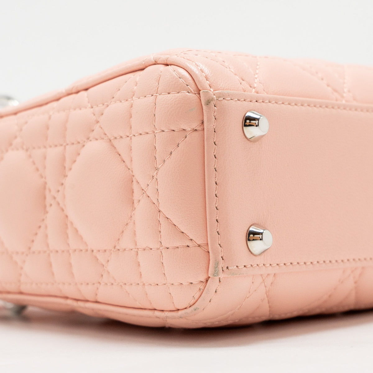 DIOR MINI LADY DIOR LAMBSKIN LIGHT PINK SHW
