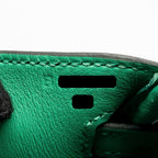 Hermes Birkin 25 Toile Quadrille/Swift Noir-Blanc-Menthe/Menthe SHW