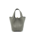 Hermes Picotin 18 Lock Bag Gris Meyer GHW