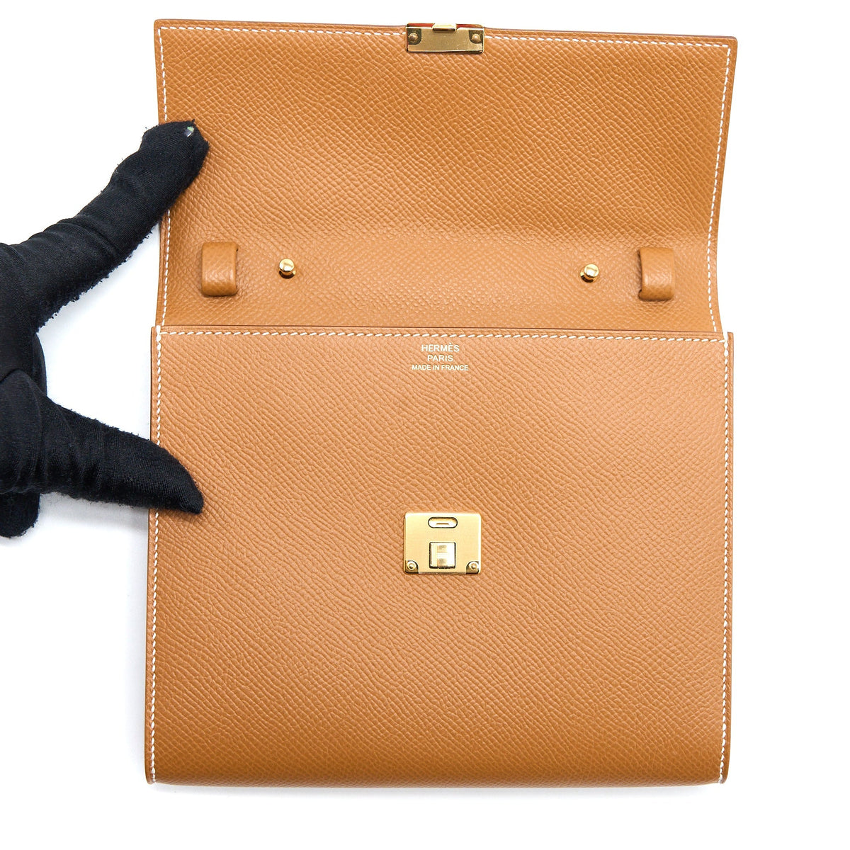 Hermes Clic 16 Wallet Epsom Gold GHW