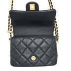 CHANEL MY PERFECT MINI FLAP BAG BLACK GHW (MICROCHIP)