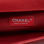 CHANEL MEDIUM BOY BAG GRAINED CALFSKIN RED SHW